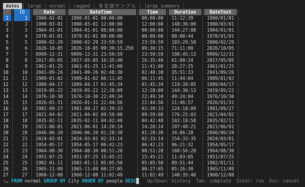 The SQL prompt